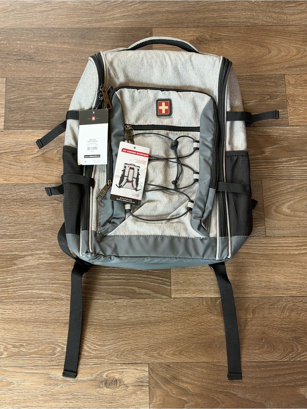 New Swiss Tech Zip-Around Bungee Backpack